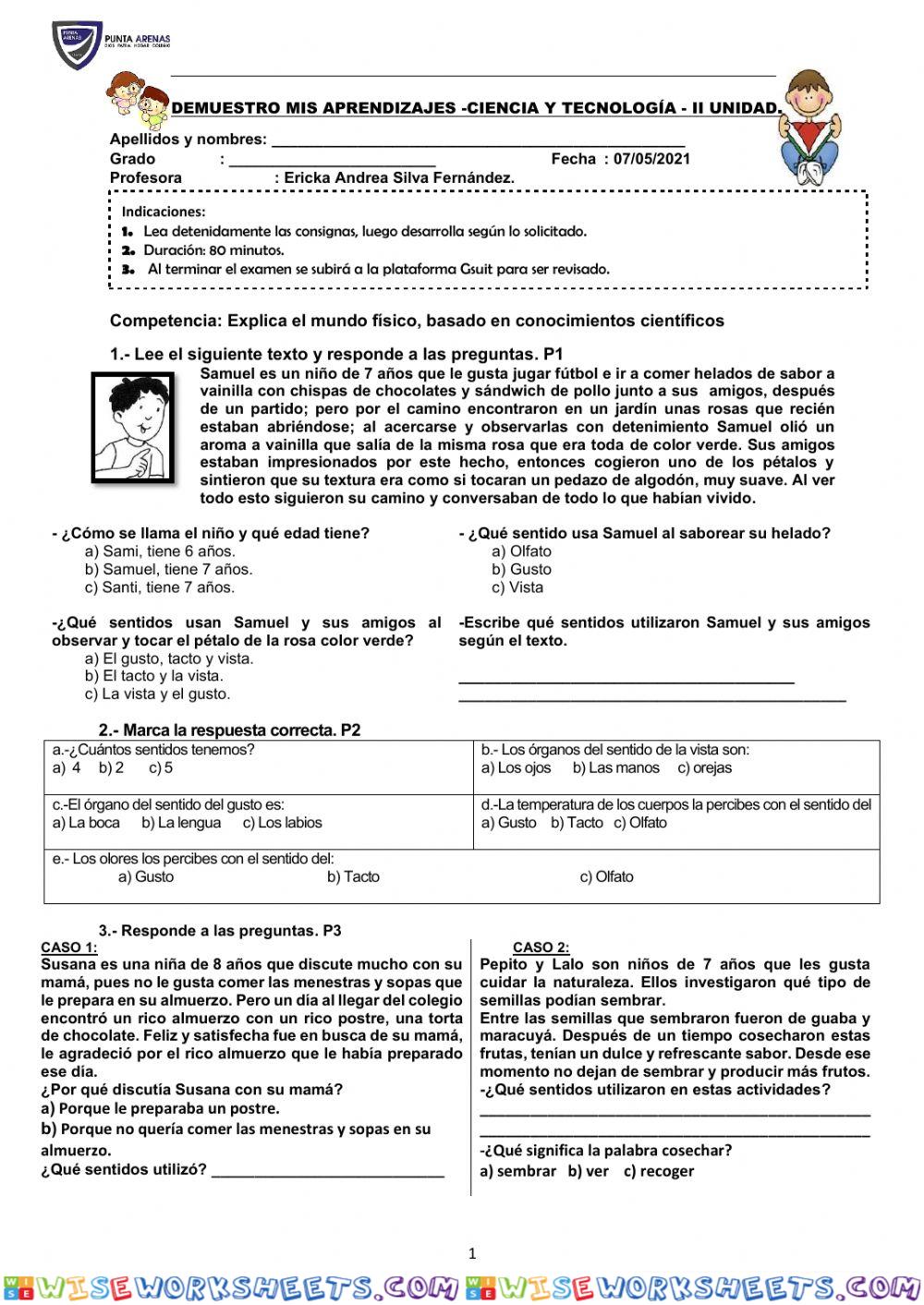 Prueba de Ciencia
