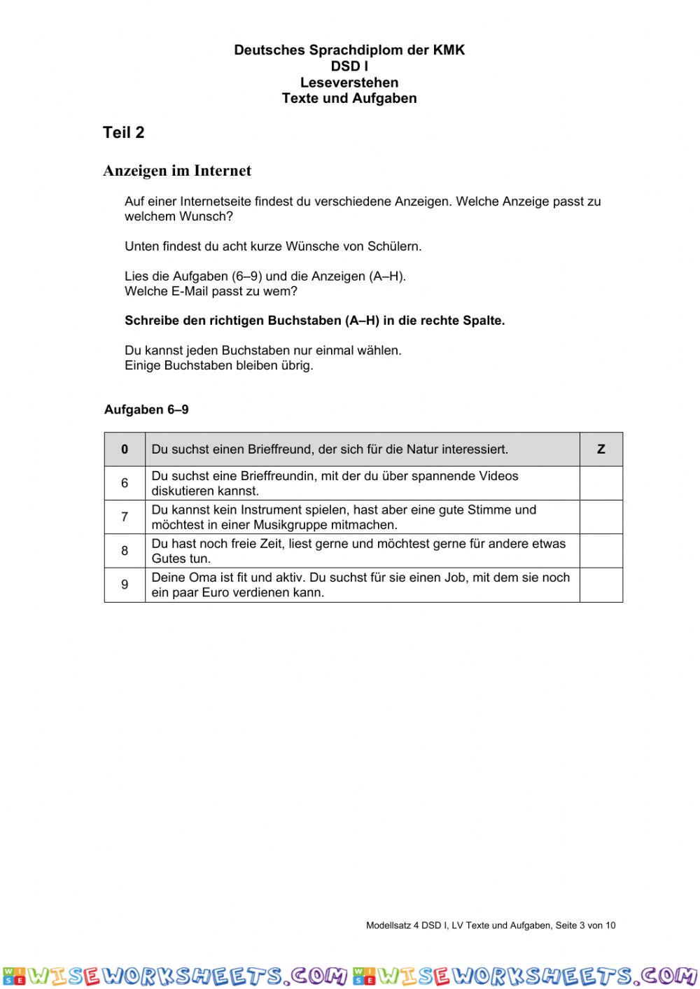 worksheet