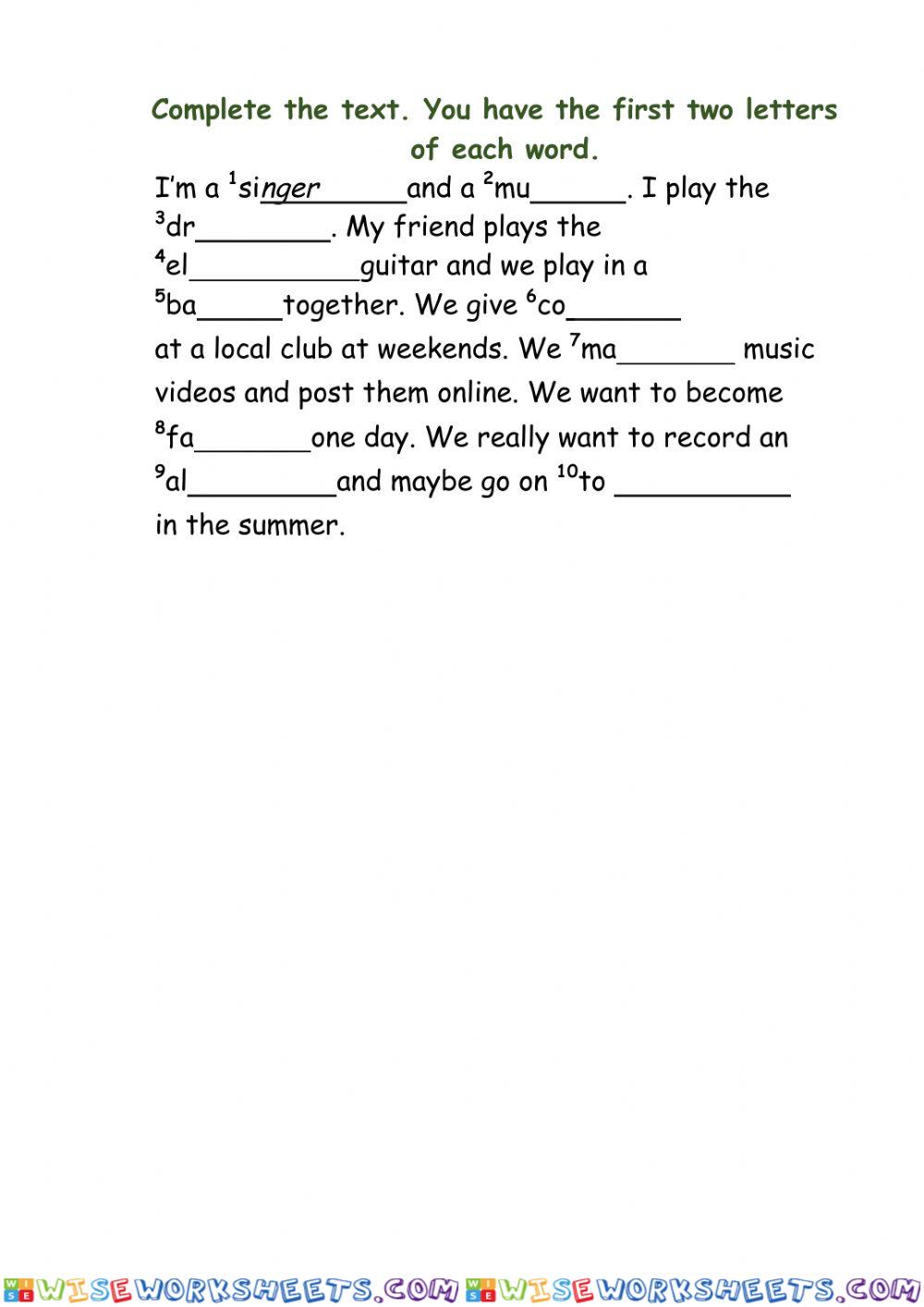 Prepare A2 unit 3 vocabulary