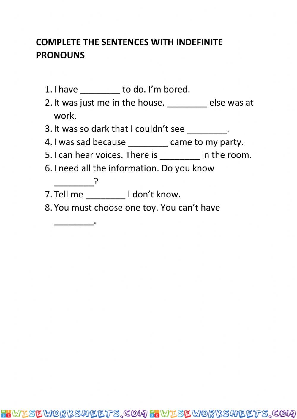 worksheet