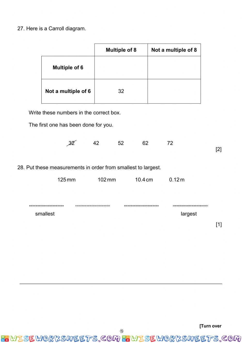 worksheet