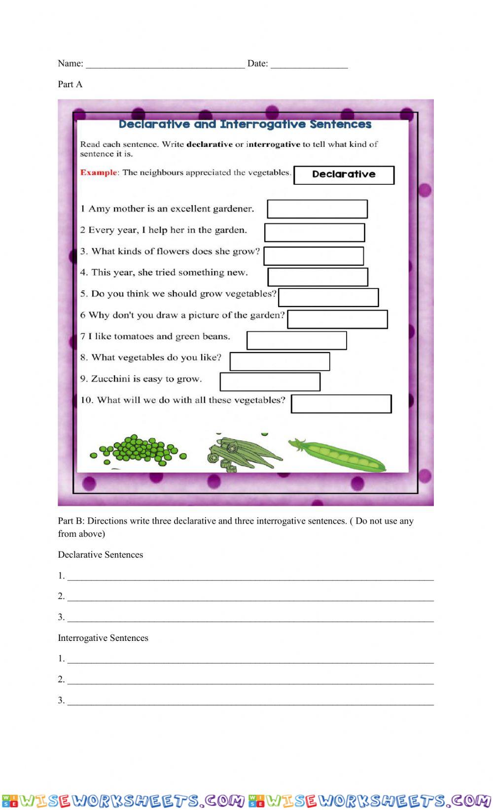 Declarative and Interrogative Sentences