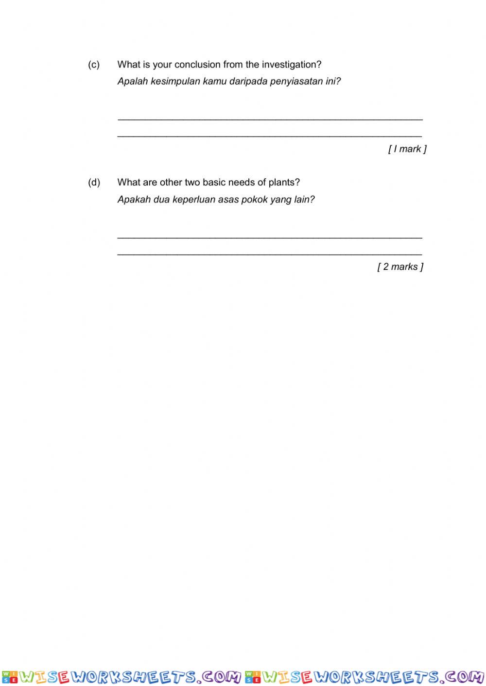 worksheet