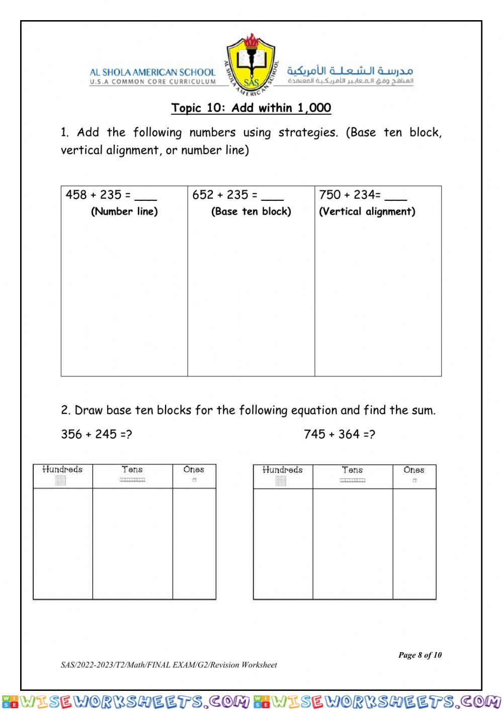 worksheet