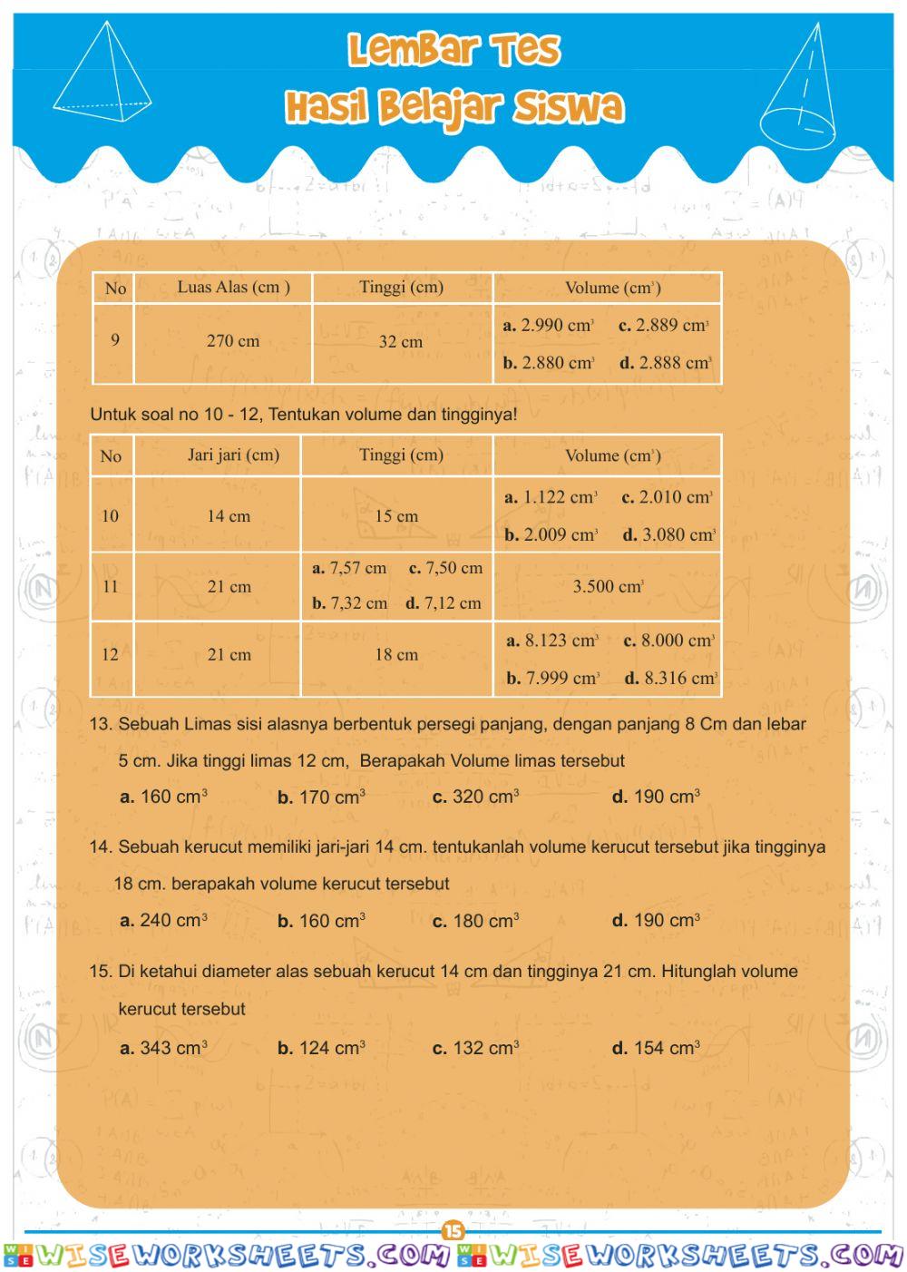 worksheet