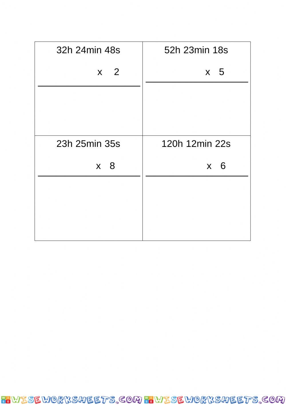 Multiplicacions sexagesimal