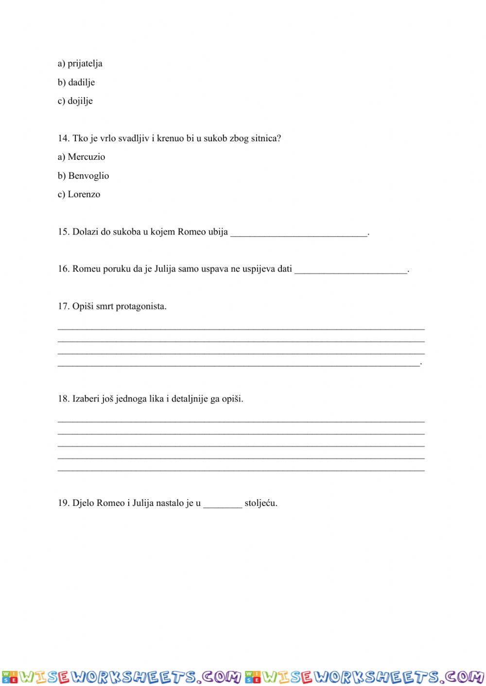 worksheet