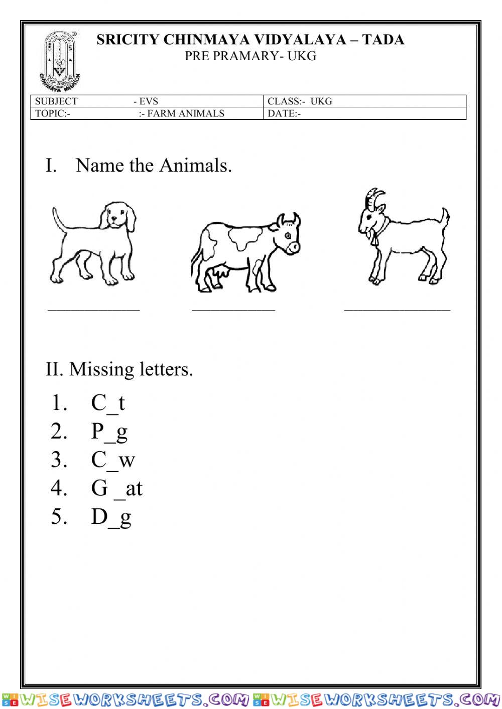 worksheet