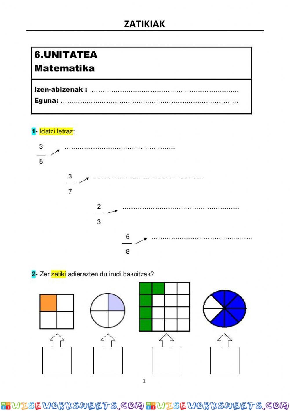 worksheet