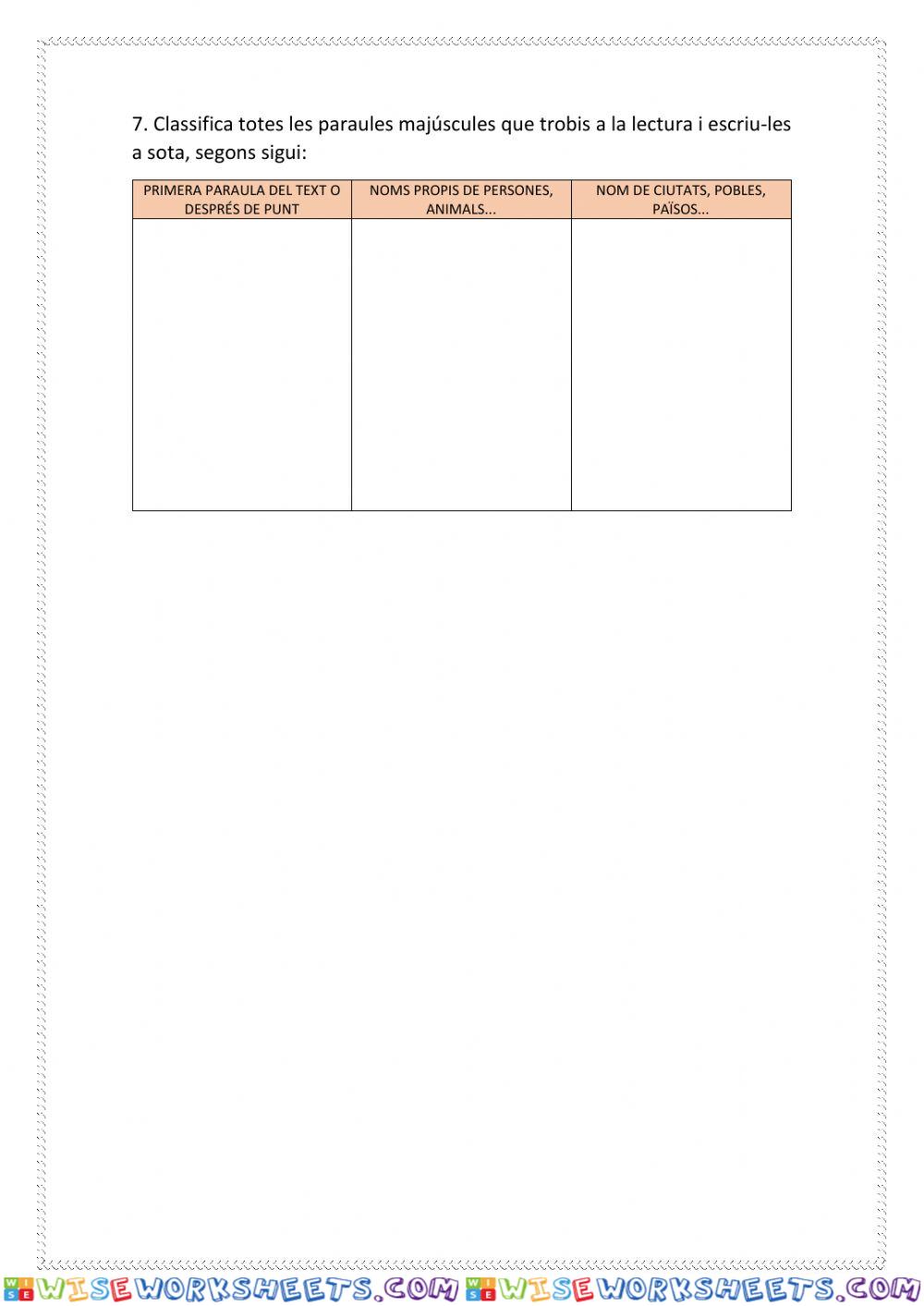 worksheet