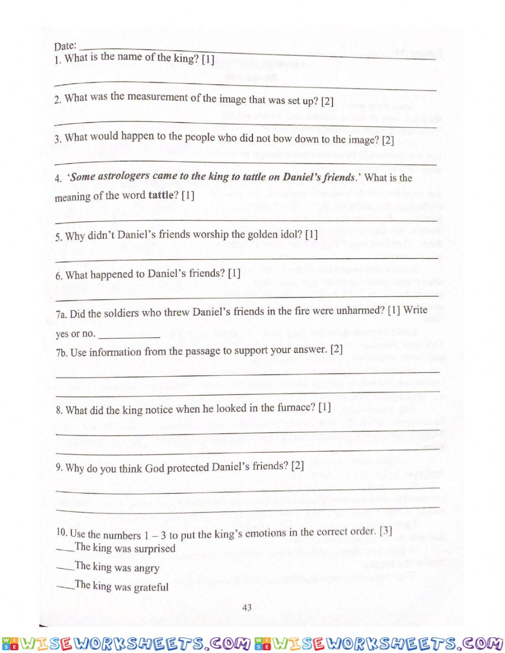 worksheet