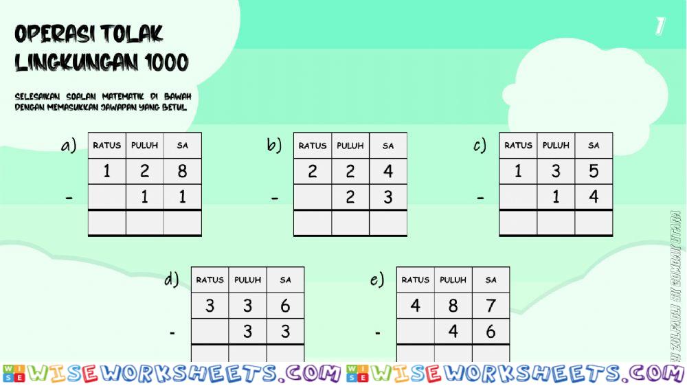 Operasi tolak lingkungan 1000