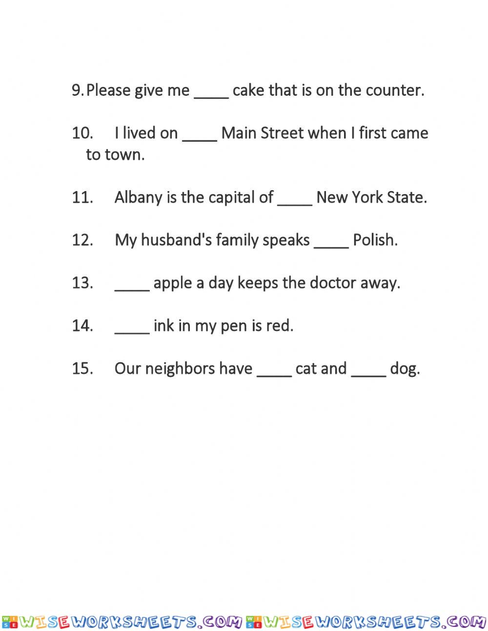 worksheet