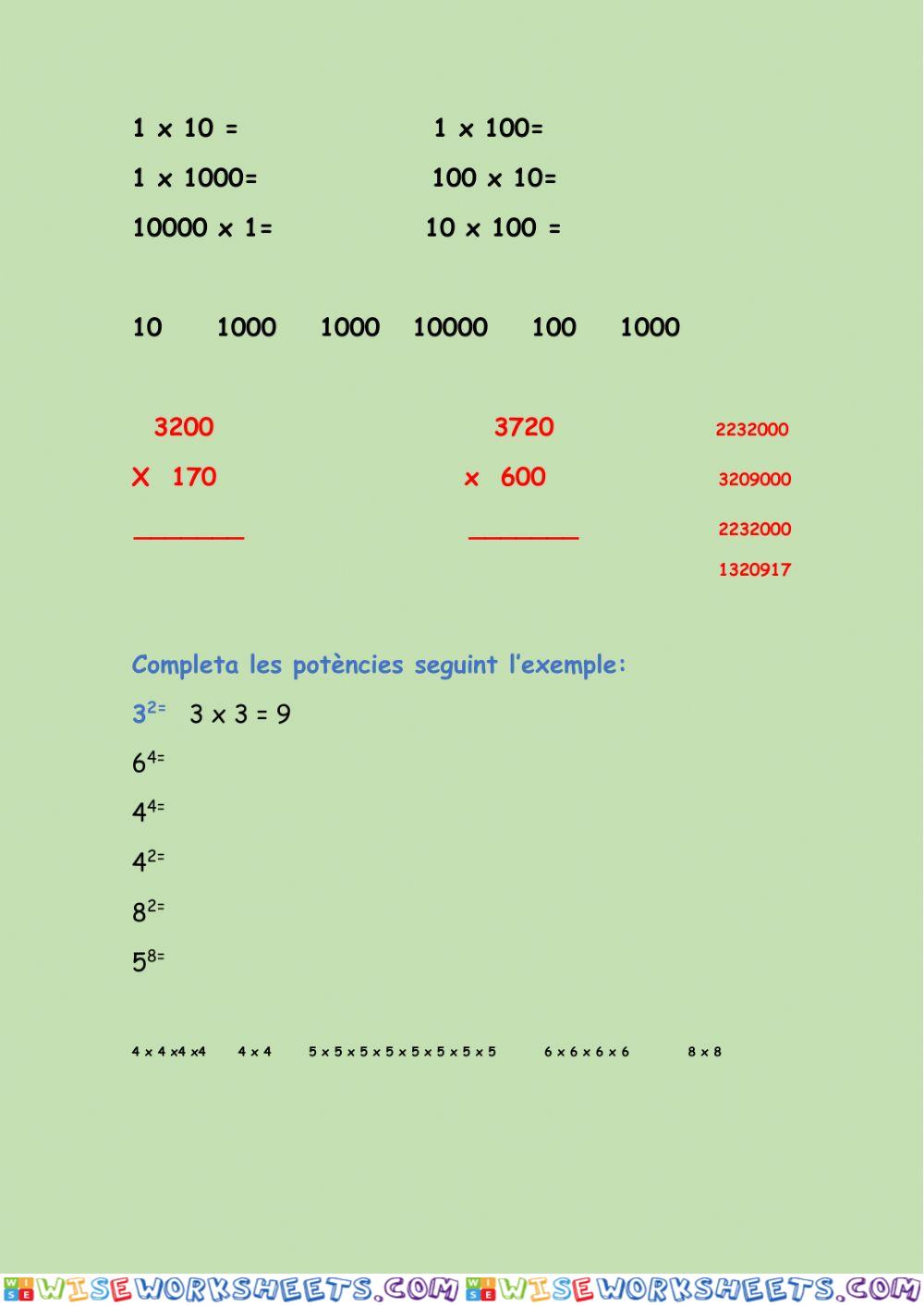 worksheet