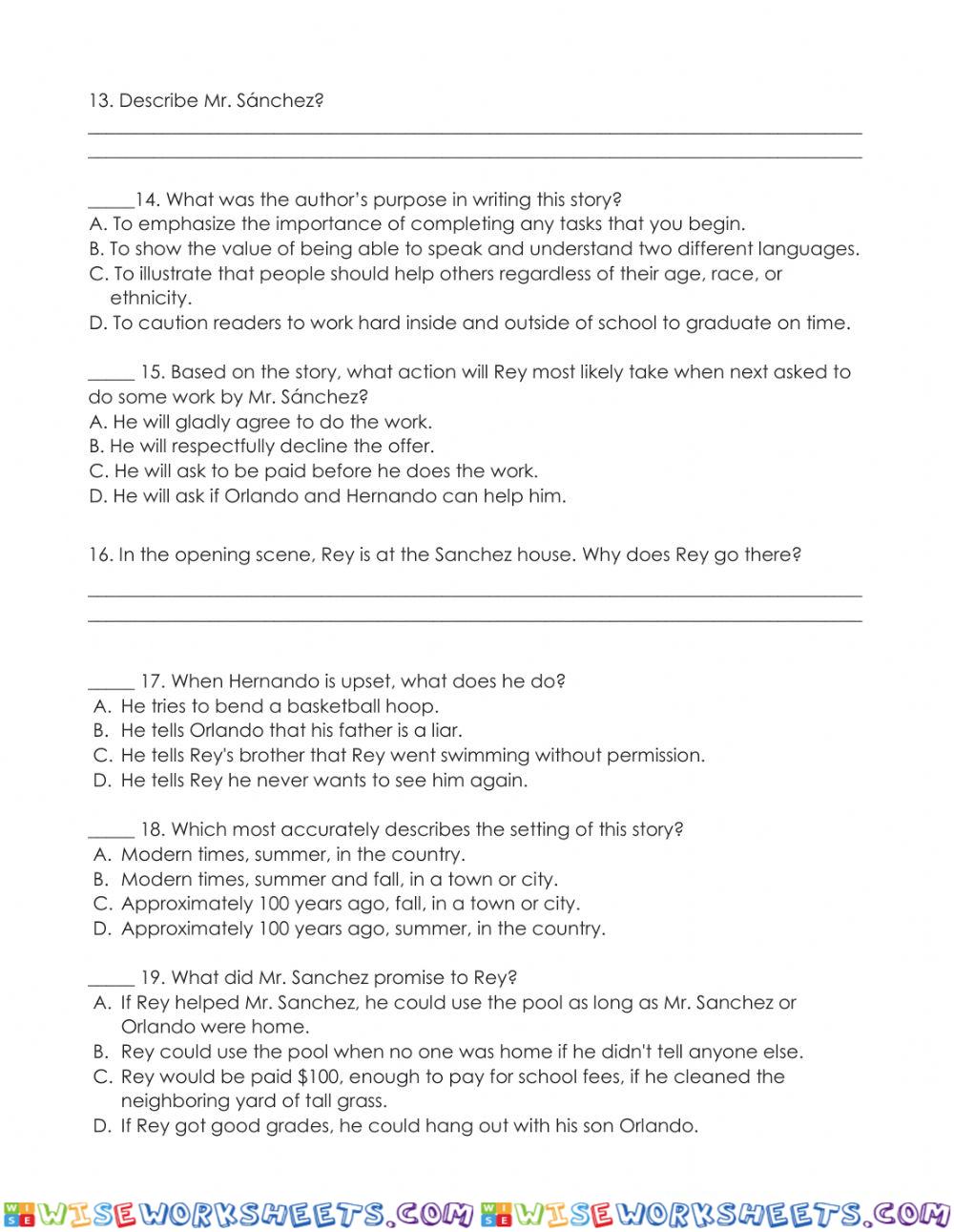 worksheet