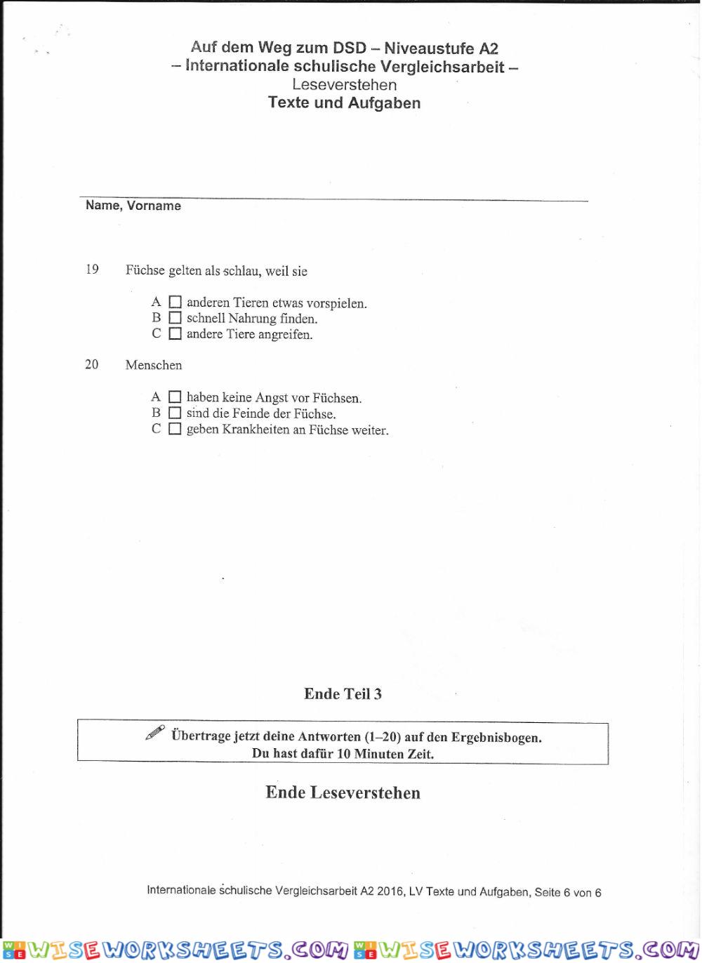 worksheet