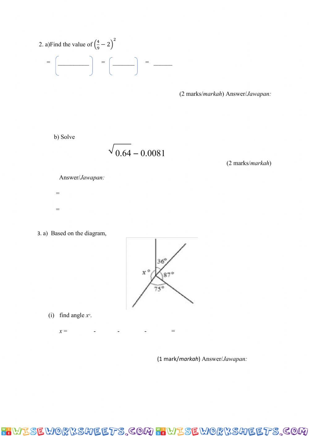 worksheet