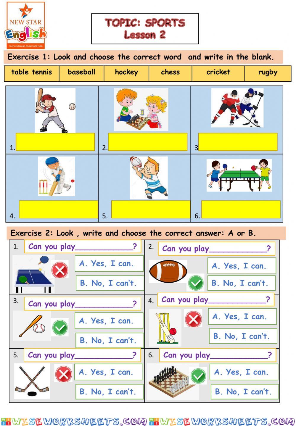 Sports Lesson 2