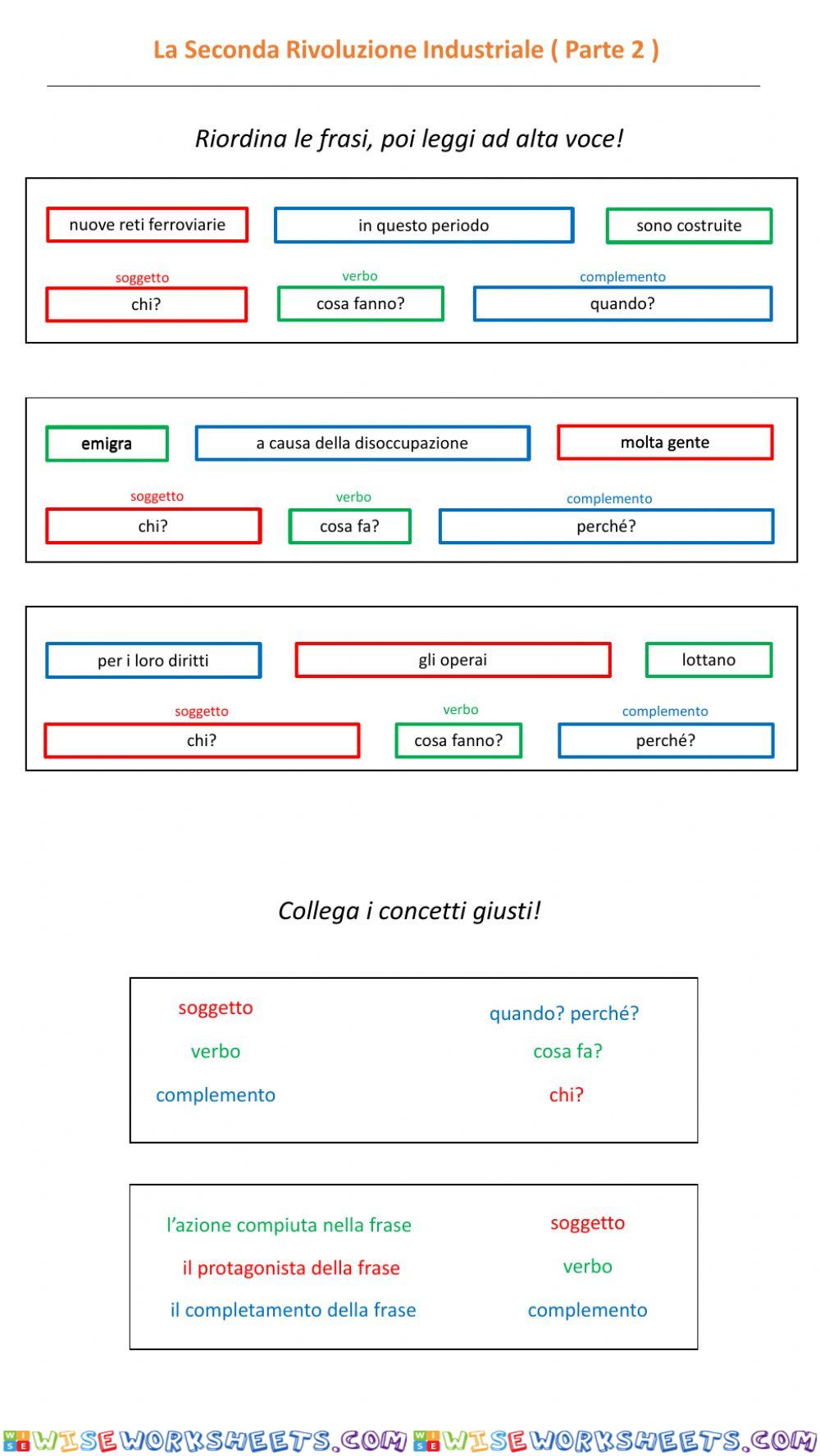 Analisi Logica - Seconda Rivoluzione Industriale - 2