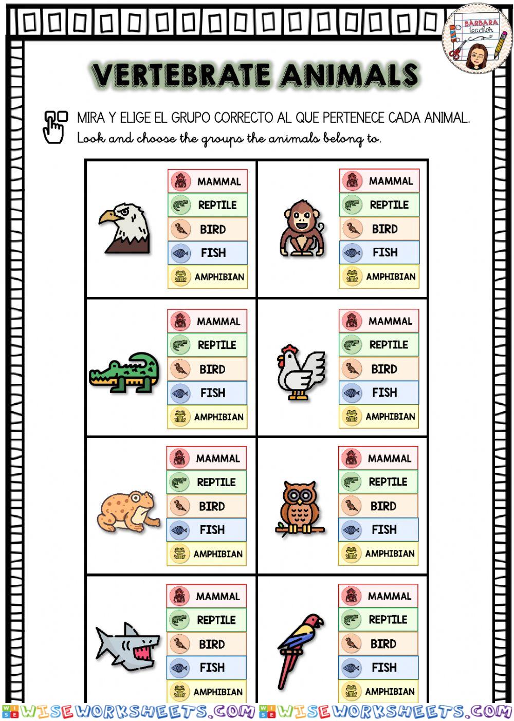 Vertebrate animals