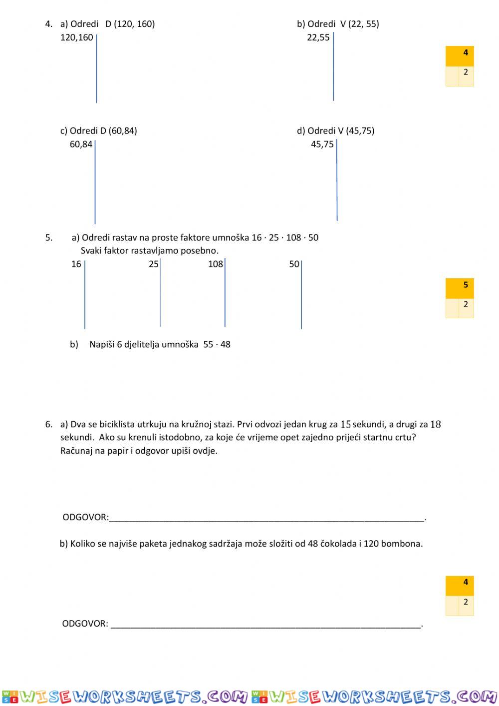 worksheet