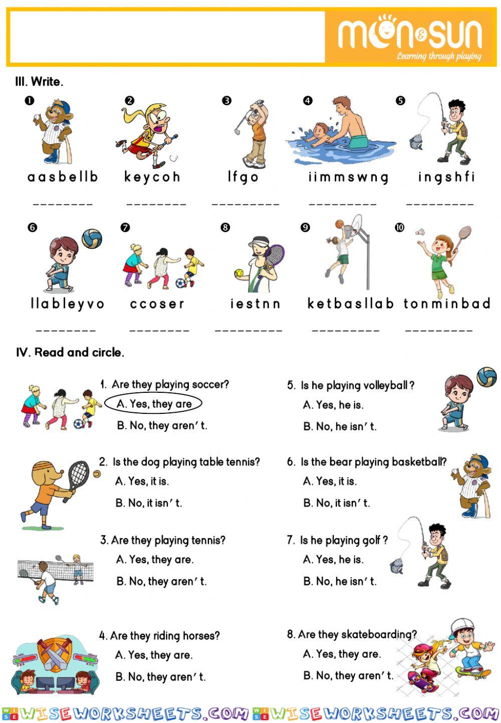 worksheet