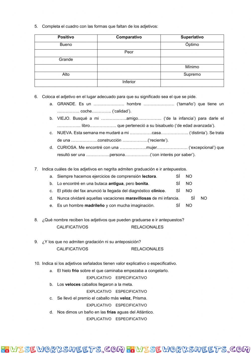 worksheet