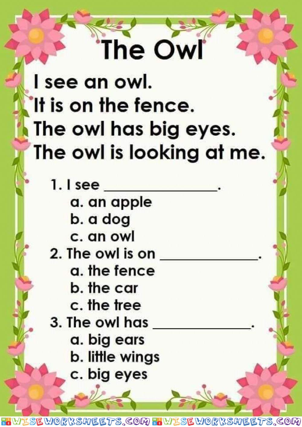 The Owl (reading)