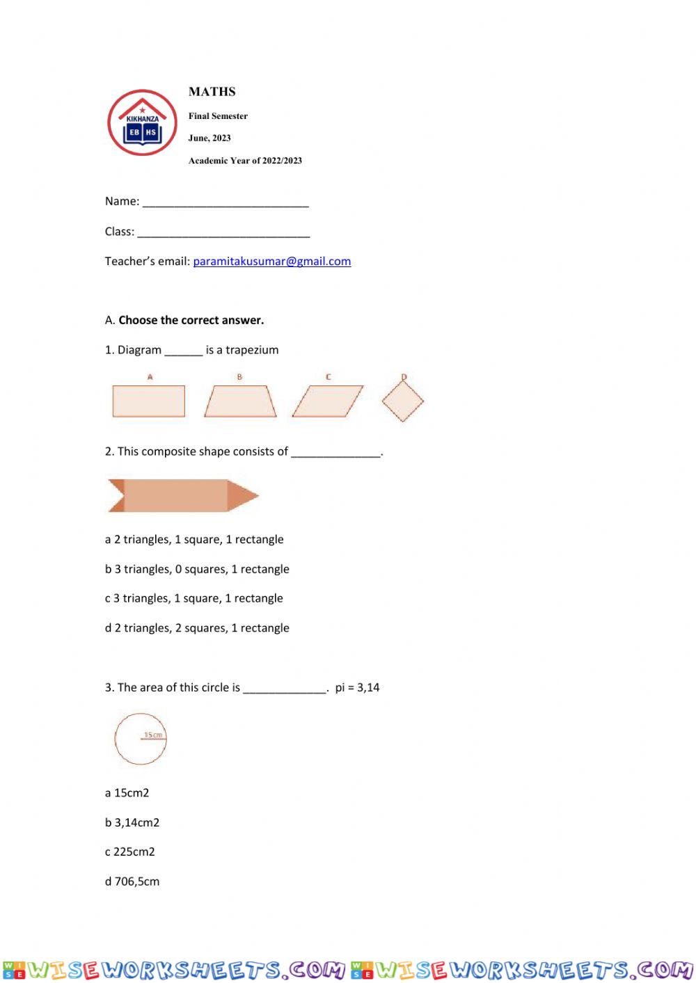 worksheet