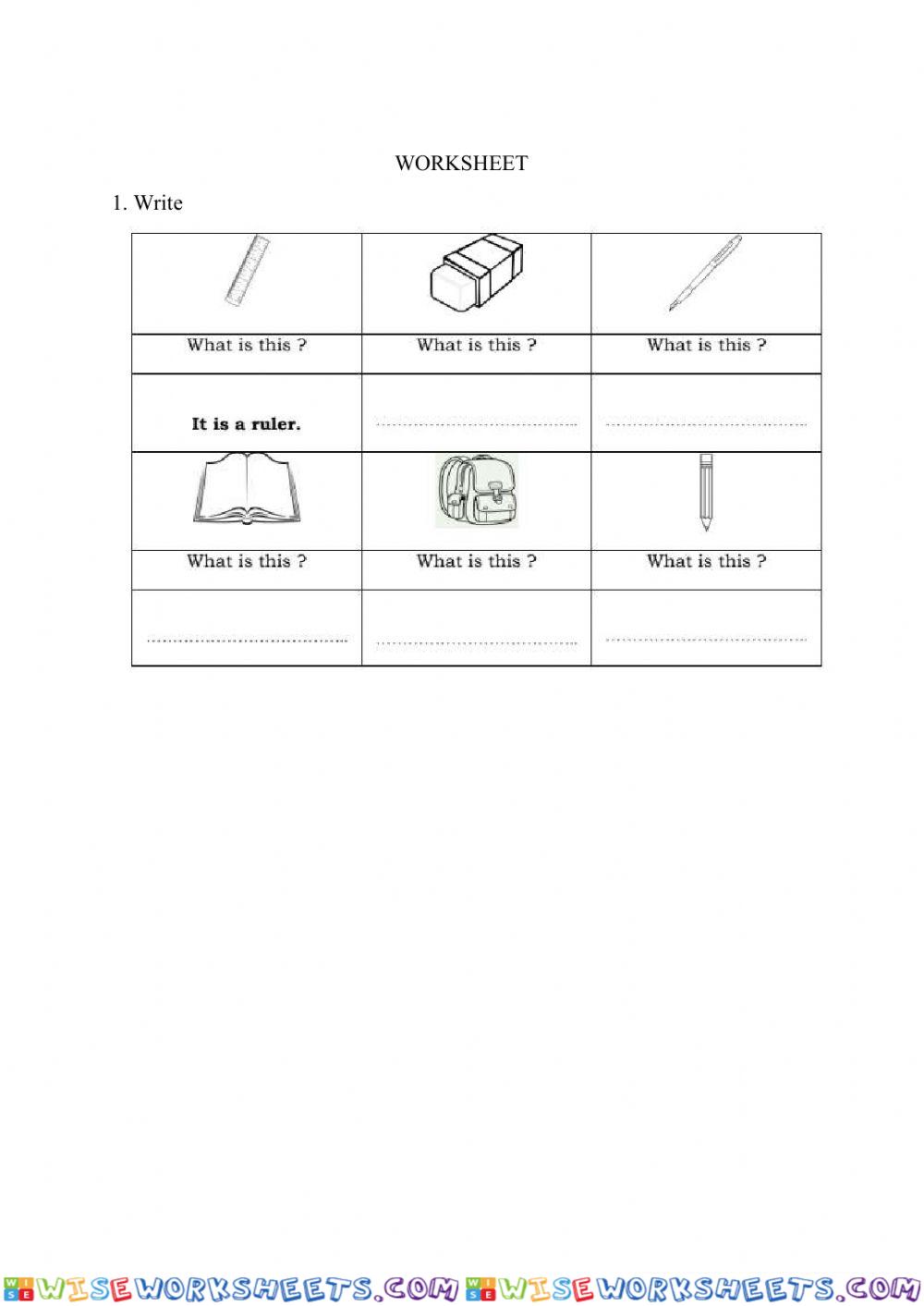 worksheet