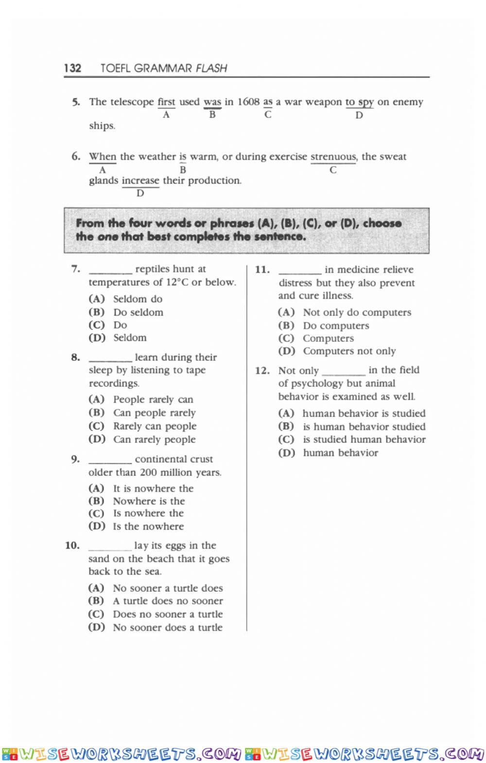 worksheet