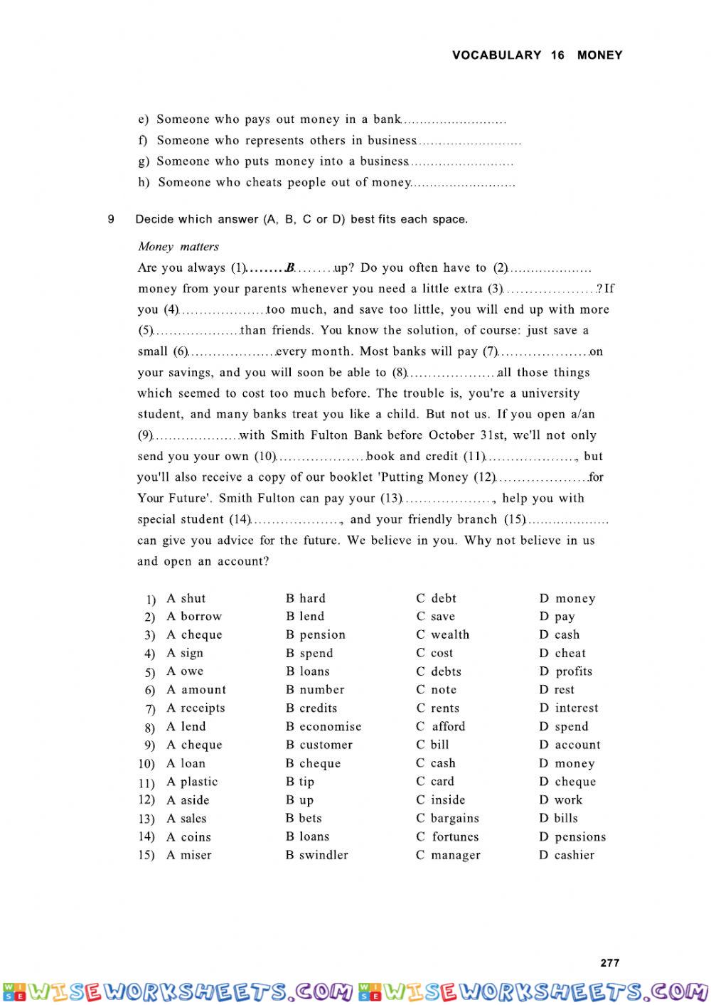 worksheet