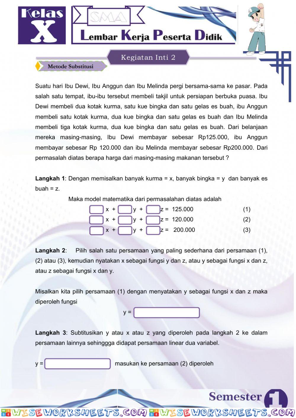 worksheet