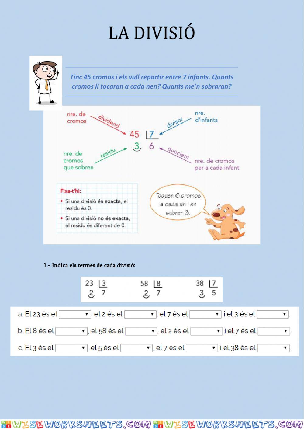 Elements de la divisió