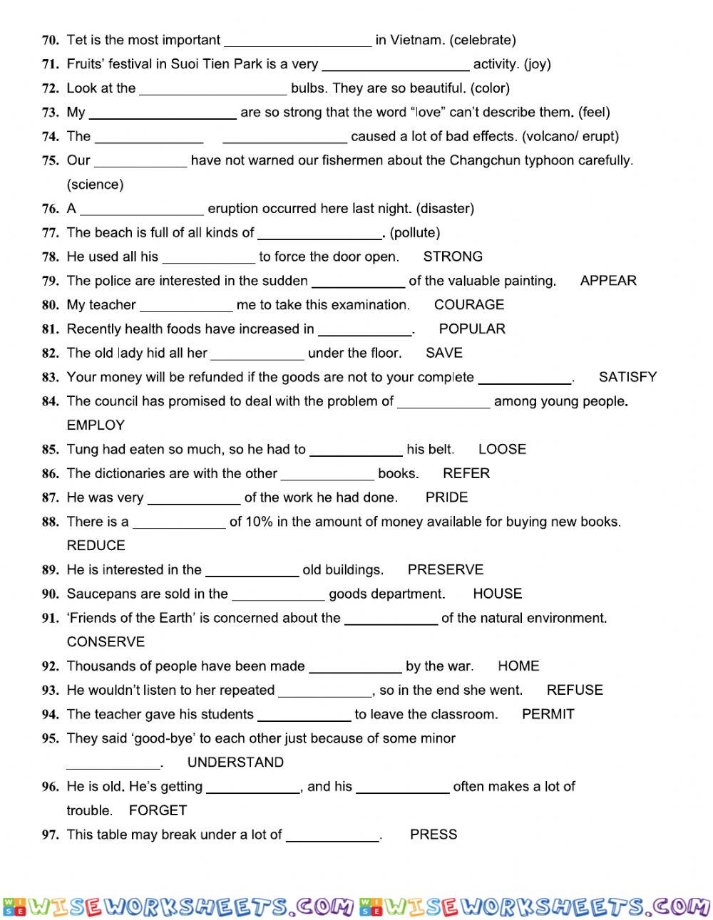 worksheet