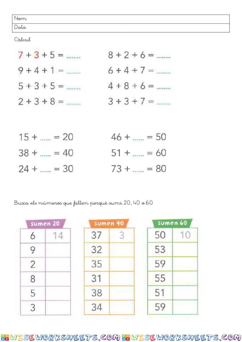 worksheet