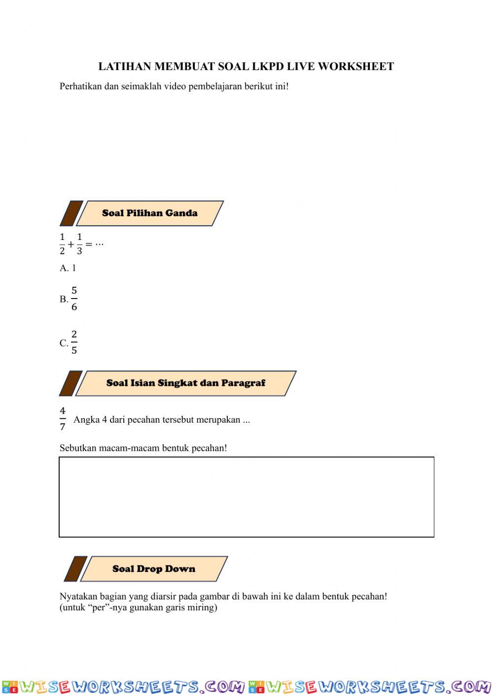 worksheet