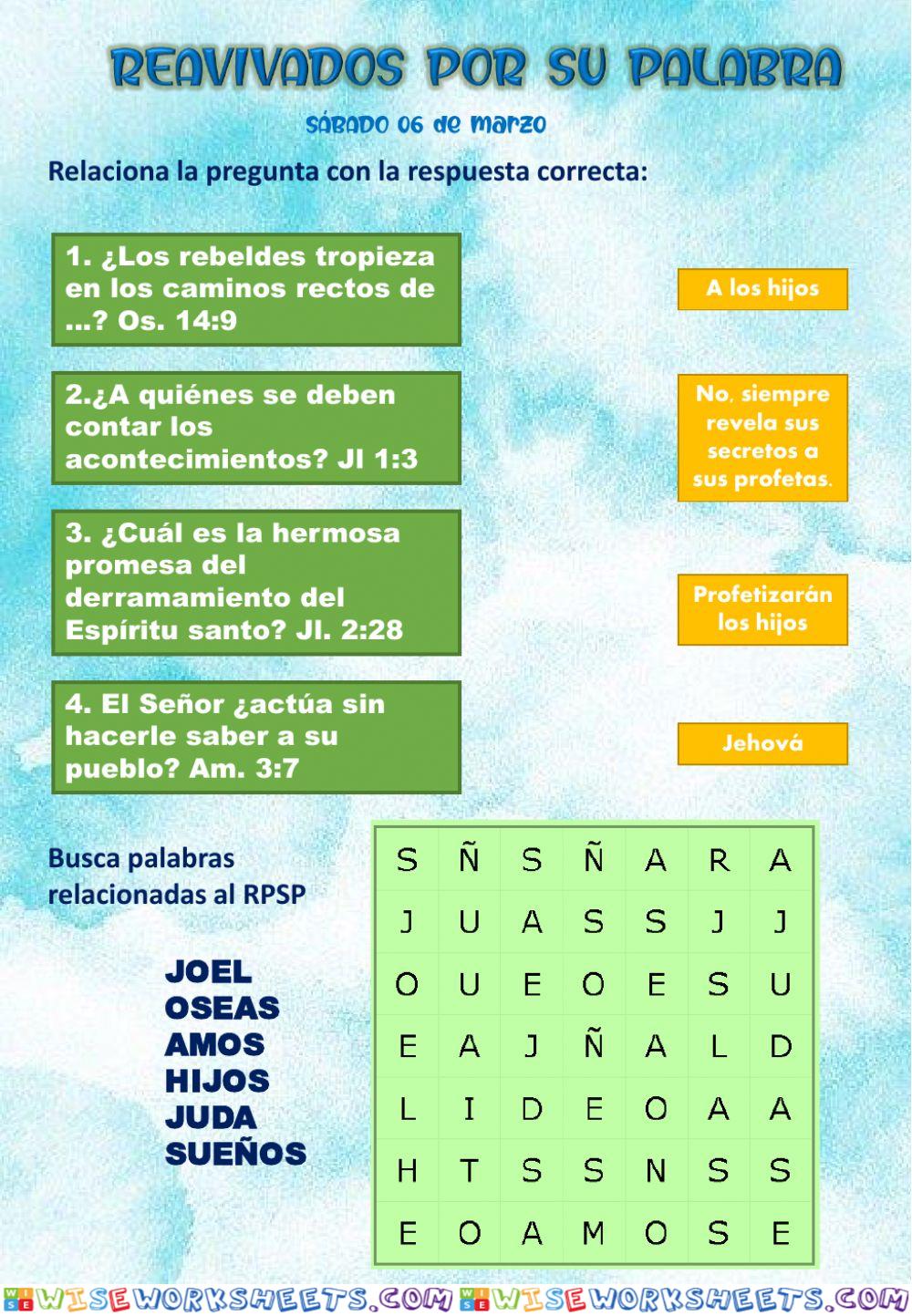 Reavidados por su palabra