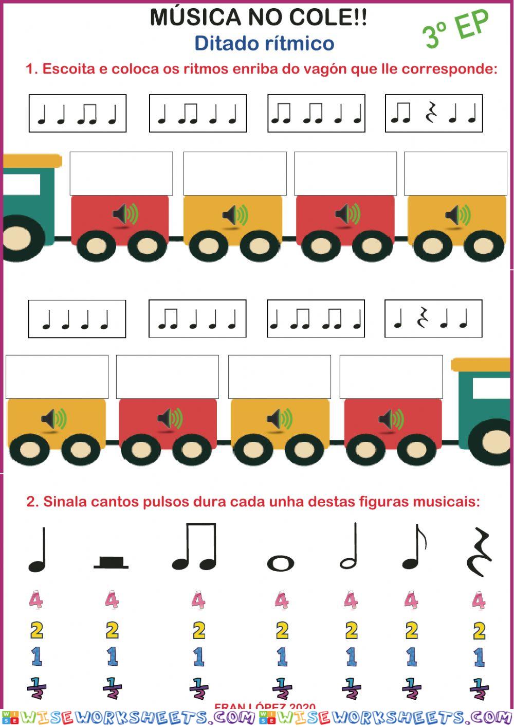 Ditado rítmico e duración das figuras