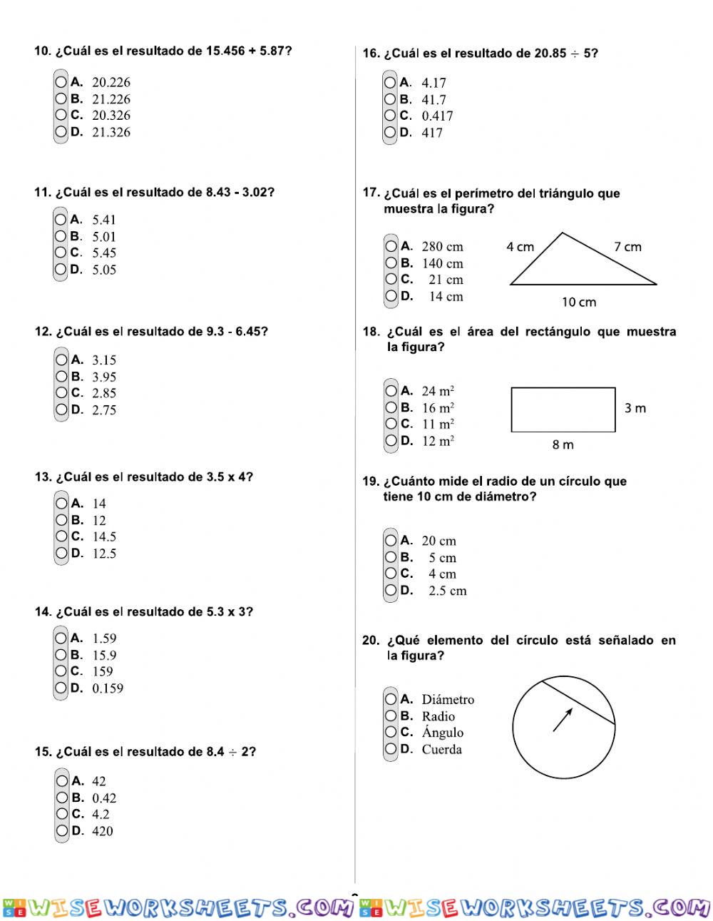 worksheet