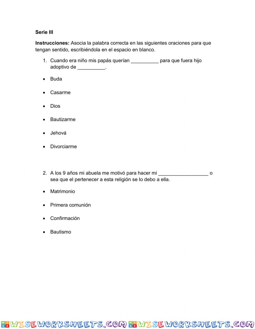 worksheet