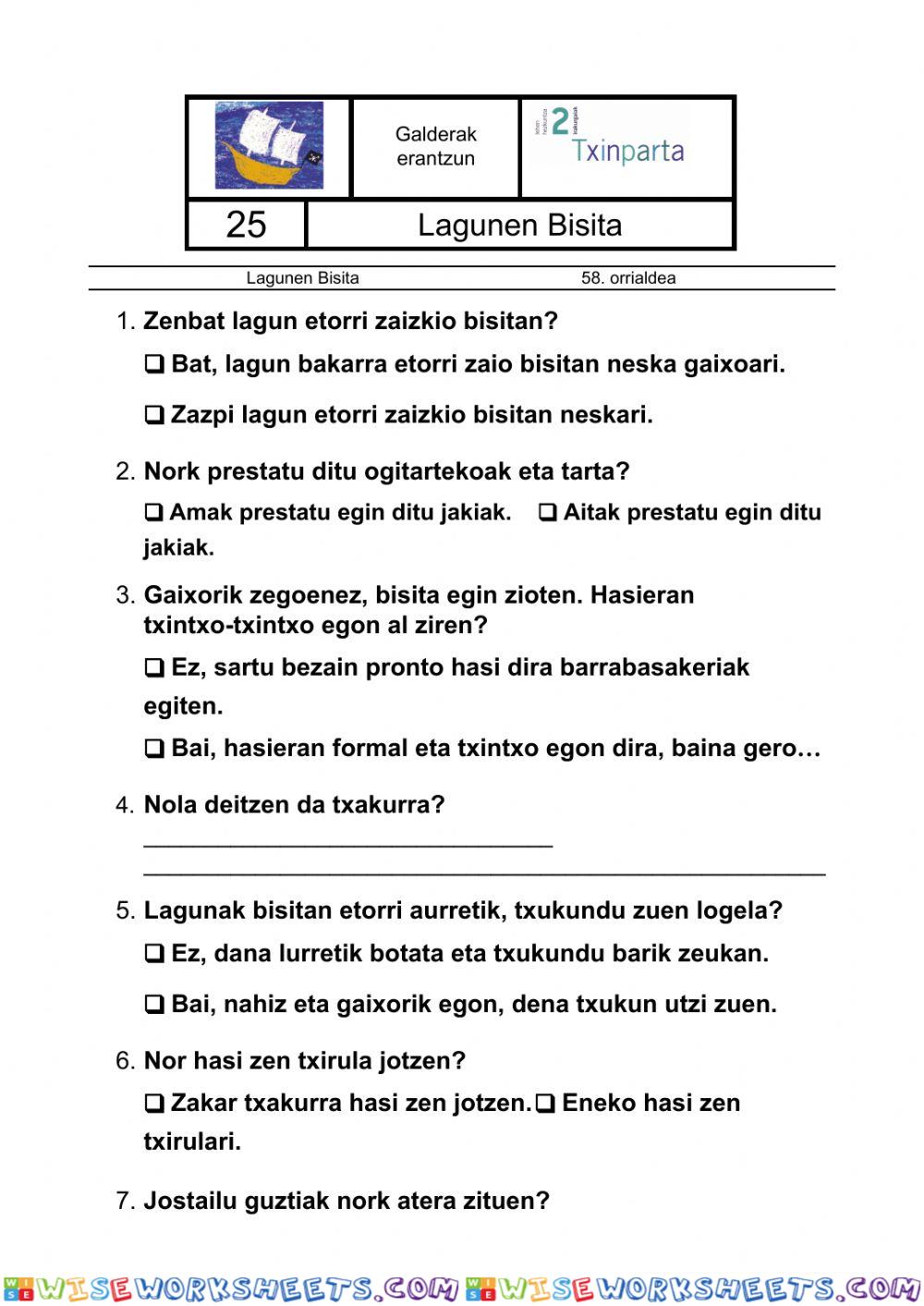 worksheet