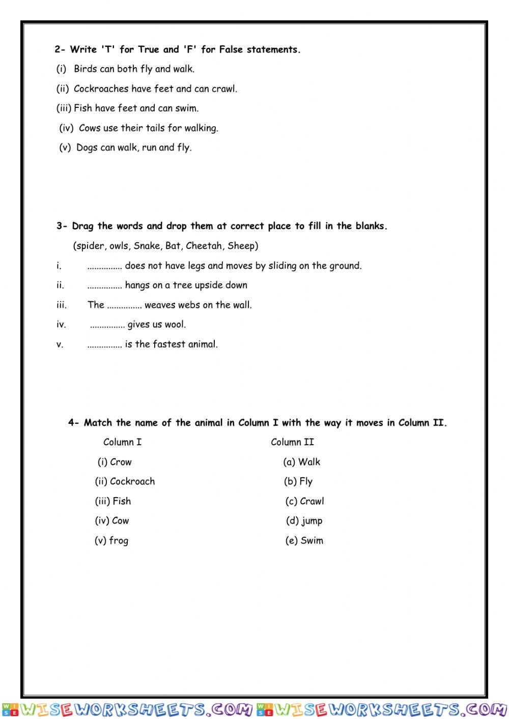 worksheet