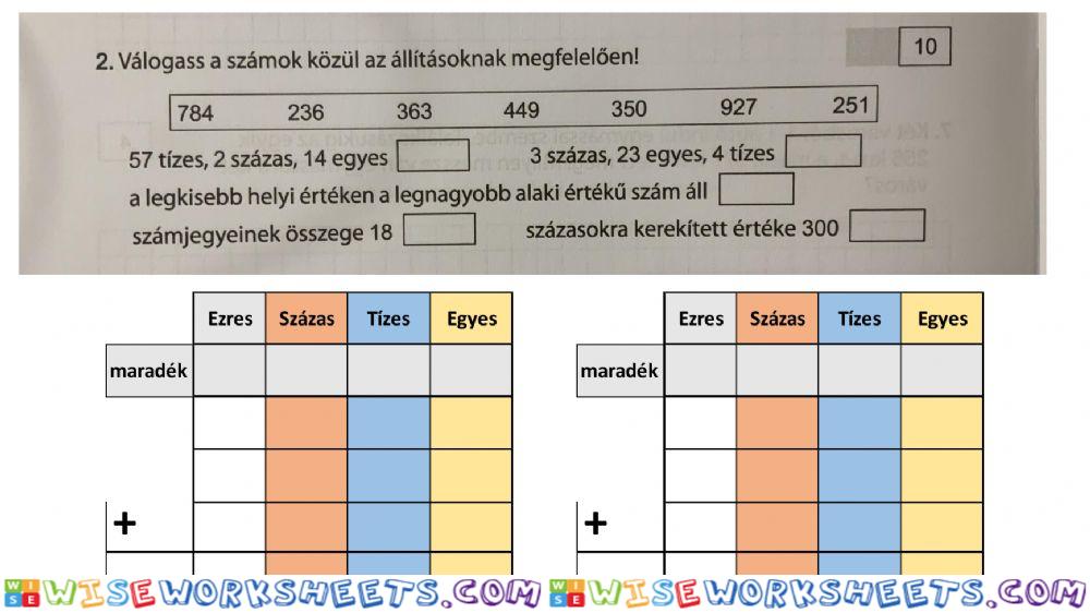 worksheet