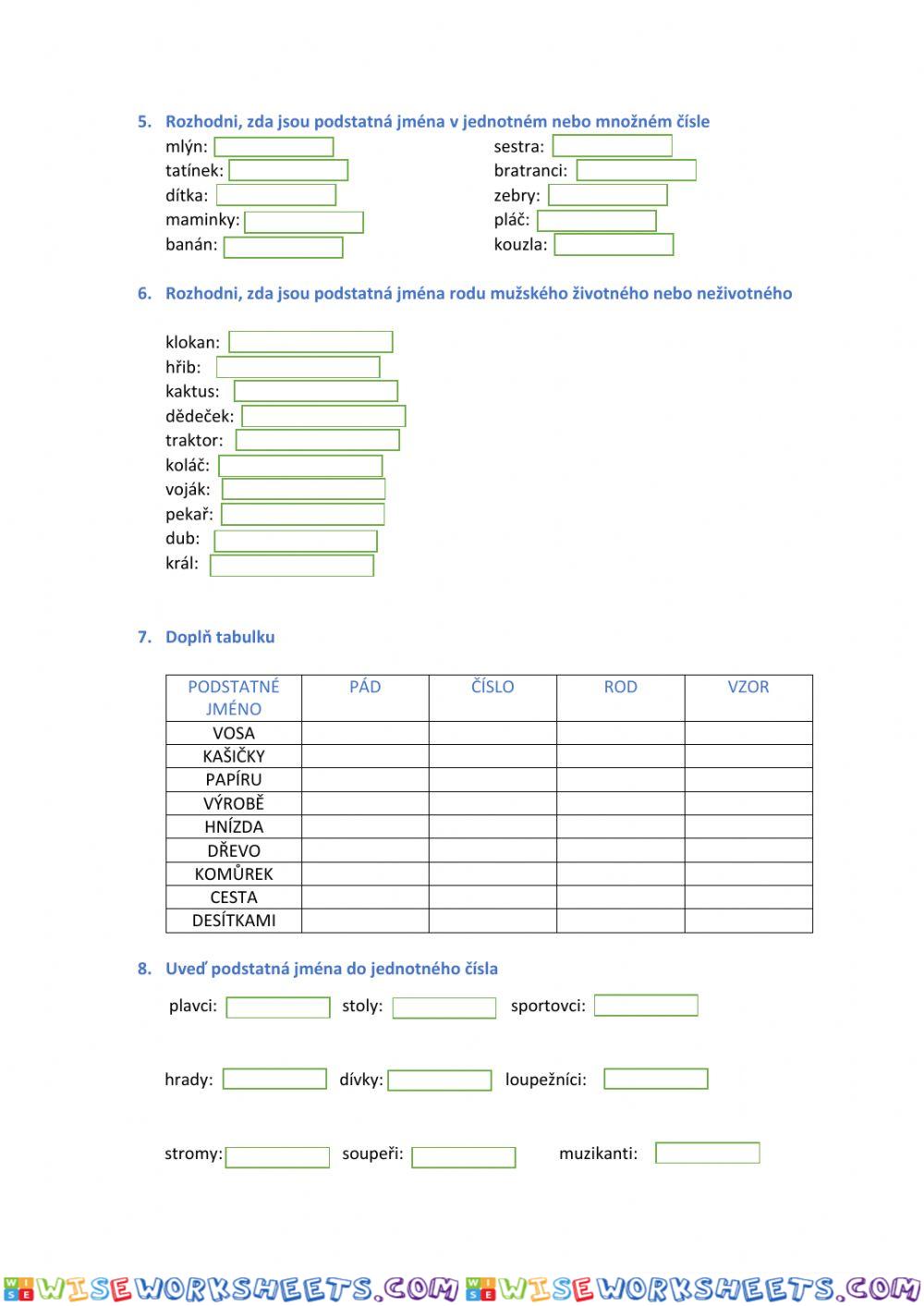 worksheet