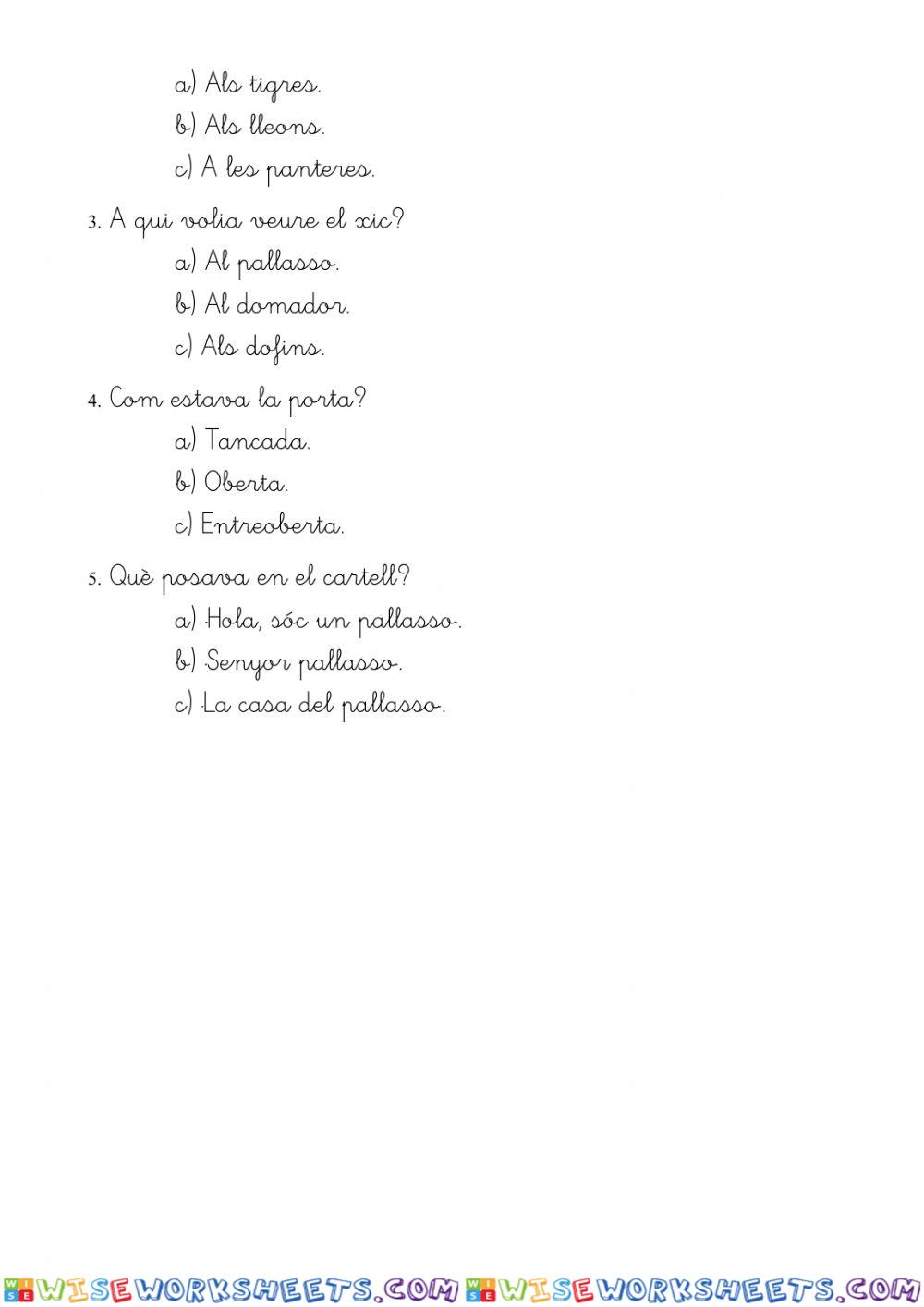 worksheet