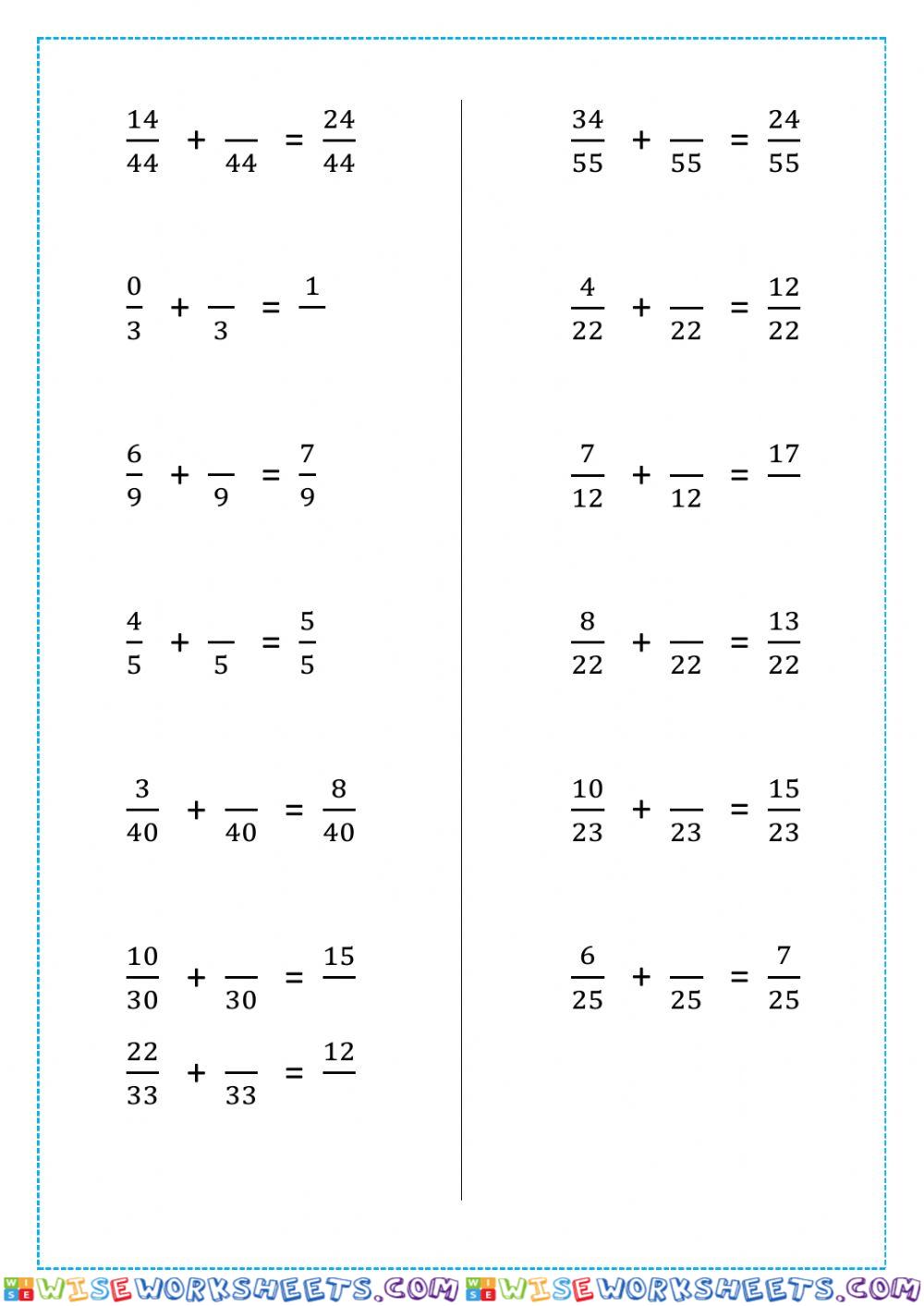 worksheet