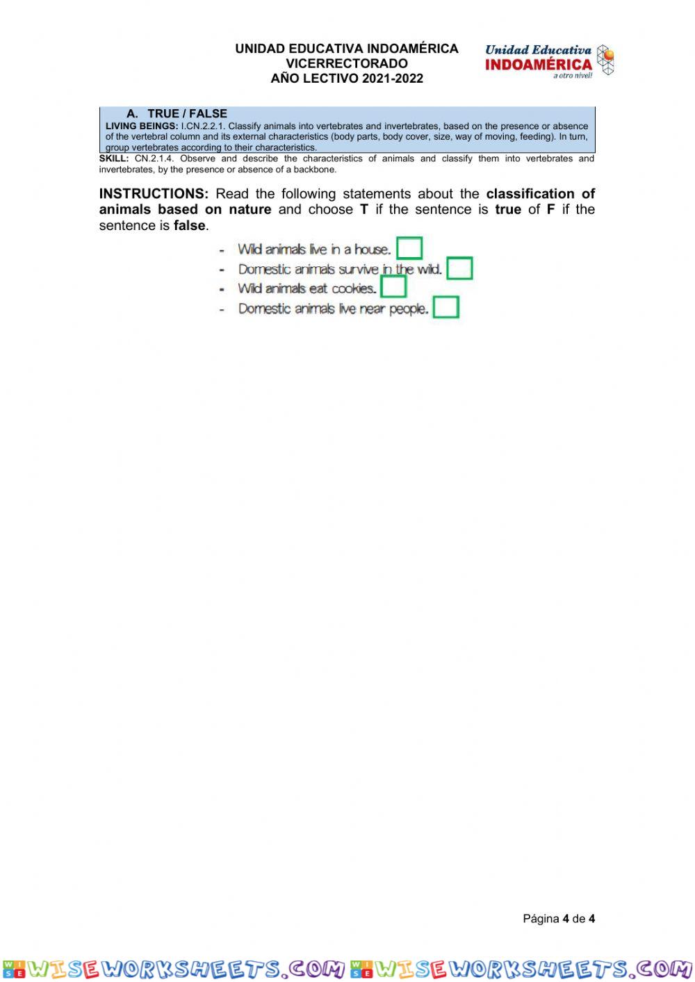 worksheet