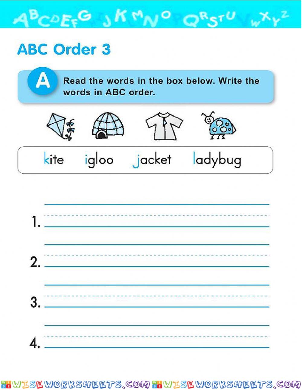 Abc order 3