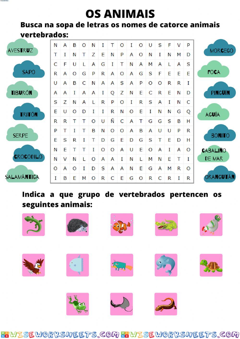 Animais vertebrados